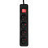 Prelungitor 3m, 3x1.5mm2, 4G, negru, ON/OFF [5]