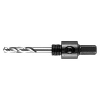Adaptor cu burghiu de ghidaj pentru freze bi-metal, 14-30 mm, Hex Adaptor cu burghiu de ghidaj pentru freze bi-metal, 14-30 mm, Hex