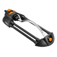 Aspersor oscilant, suport metalic, 18 duze, putere de pulverizare reglabila Aspersor oscilant, suport metalic, 18 duze, putere de pulverizare reglabila