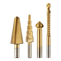 Burghie in trepte 4-12 mm, alezaj 12,4 mm, freza de freza 6x90 mm, freza de stantare 8-20 mm,TiN