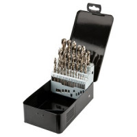 Burghie pentru metal, HSS-Co, 1.0-13.0 mm, set 25 buc