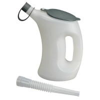 Cana gradata cu capac FLA-PE, 1L, transparenta