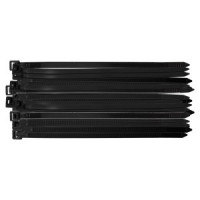 Coliere plastic EXTREME 7,6 × 200 mm, negru, 50 buc.