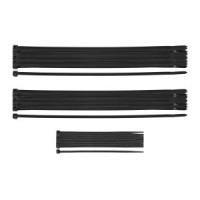 Coliere plastic EXTREME set de 75 de cleme negre de fixare.