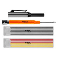 Creion automatic,  cu ascutitor plus 12 rezerve (tamplarie, metal, piatra, sticla)