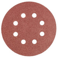 Disc abraziv cu gauri 125mm K80, set 5 buc