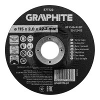 Disc de taiere, corindon, pentru beton, convex 115 x 2.0 x 22.2 mm, 42 C46-R-BF