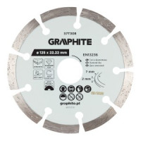 Disc de taiere diamantat, segmentat, 125 x 22,2 mm, taiere uscata si umeda