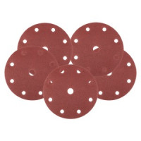 Discuri de slefuit 150 mm, P120, 5 buc, cu 9 gauri pentru 04-721