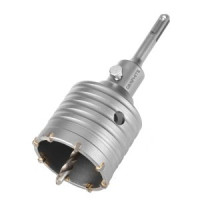 Freza 65 mm, 8 dinti widia cu adaptor SDS+ si burghiu pilot