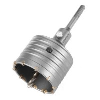 Freza 80 mm, 8 dinti widia cu adaptor SDS+ si burghiu pilot Freza 80 mm, 8 dinti widia cu adaptor SDS+ si burghiu pilot