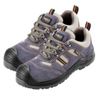 Ghete scurte de lucru din piele intoarsa, brant otel, marimea 40 Ghete scurte de lucru din piele intoarsa, brant otel, marimea 40