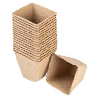 Ghivece de turba: 8 x 8 x 7,8 cm, 18 bucati