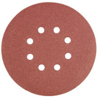 Hartie abraziva Velcro 150mm, K120, cu 8 gauri - set 5 buc