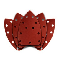 Hartie de slefuit cu suport Velcro delta 140 x 140 x 80 mm, K240, 5 buc, cu gauri Hartie de slefuit cu suport Velcro delta 140 x 140 x 80 mm, K240, 5 buc, cu gauri