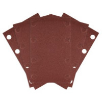 Hartie de slefuit Velcro, dreptunghiulara, 80 x 130 mm, P240, 5 buc, cu 8 gauri, pentru 04-623