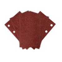 Hartie de slefuit Velcro, dreptunghiulara, 80 x 130 mm, P80, 5 buc, cu 8 gauri, pentru 04-623 Hartie de slefuit Velcro, dreptunghiulara, 80 x 130 mm, P80, 5 buc, cu 8 gauri, pentru 04-623