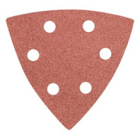 Hartie triunghiulara abraziva 93x93mm, K120, cu gauri - set 5buc