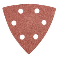Hartie triunghiulara abraziva 93x93mm, K80, cu gauri - set 5buc