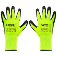 Manusi de lucru din nailon acoperit cu latex, 4142X, marimea 10