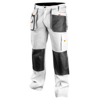 Pantaloni de lucru, alb, marimea XL/56