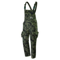 Pantaloni de lucru cu bretele CAMO, marimea M
