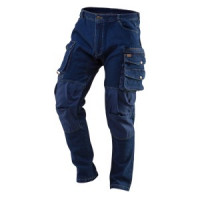 Pantaloni de lucru DENIM, cu intarituri la genunchi, marimea S