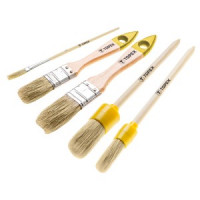 Pensule vopsit set 5 buc,par natural, maner lemn