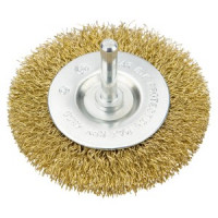 Perie conica cu ax 75mm sarma otel alamit pt masina de gaurit Perie conica cu ax 75mm sarma otel alamit pt masina de gaurit