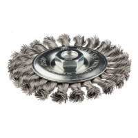 Perie conica, gri, 125xM14mm , sarma inox impletita 0.5mm Perie conica, gri, 125xM14mm , sarma inox impletita 0.5mm