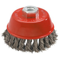 Perie cupa evazata, sarma,  65 mm x M14, INOX