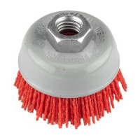 Perie tip cupa 60 mm, nylon, M14, pentru lemn