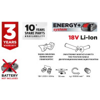 Polizor unghiular Energy+ 18V,Li-Ion,disc 115x22,2mm (fara acumulator inclus) Polizor unghiular Energy+ 18V,Li-Ion,disc 115x22,2mm (fara acumulator inclus)
