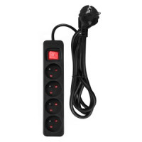 Prelungitor 1.5m, 3x1.5mm2, 4G, negru, ON/OFF