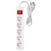 Prelungitor 1.5m, 3x1.5mm2, 5G, alb, ON/OFF