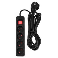 Prelungitor 3m, 3x1.5mm2, 4G, negru, ON/OFF