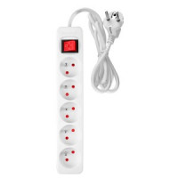 Prelungitor 3m, 3x1.5mm2, 5G, alb, ON/OFF