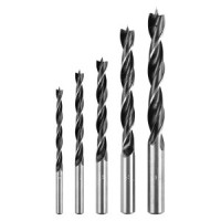 Set de burghie pentru lemn: 4, 5, 6, 8, 10 mm, 5 bucati Set de burghie pentru lemn: 4, 5, 6, 8, 10 mm, 5 bucati