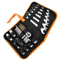 Set de scule pentru motociclete - 25 buc, husa suport din material buretat textil