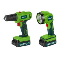 Set masina de gaurit cu 2 acumulatori 20V, Li-Ion/1.5Ah+lanterna - in cutie