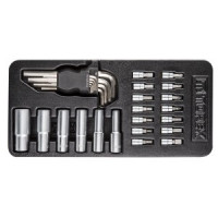 Set unelte 29 buc, in tavita interioara dulap scule