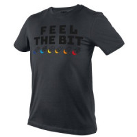 Tricou imprimat, FEEL THE BIT, marimea XXXL, negru Tricou imprimat, FEEL THE BIT, marimea XXXL, negru
