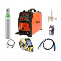 Pachet complet sudura MIG/MAG: MIG 200 - N2A401 Jasic, Butelie corgon 8l (plina), masca sudura BUMBLE BEE, rola otel 5kg - 0.8mm