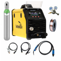 Pachet complet sudura MIG/MAG: MIG 200FS Intensiv, 230 V, 200 A, Butelie corgon 8l (plina), rola otel 5kg - 0.8mm