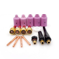 Set echipare pistolet TIG-WIG cu lentile de gaz (17 accesorii) Set echipare pistolet TIG-WIG cu lentile de gaz (17 accesorii)