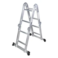 Scara multifunctionala din aluminiu BISONTE STR402 4 segmente x 2 trepte, inaltime maxima 2.5 m Scara multifunctionala din aluminiu BISONTE STR402 4 segmente x 2 trepte, inaltime maxima 2.5 m