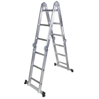 Scara multifunctionala din aluminiu BISONTE STR403 4 segmente x 3 trepte, inaltime maxima 3.6 m Scara multifunctionala din aluminiu BISONTE STR403 4 segmente x 3 trepte, inaltime maxima 3.6 m