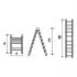 Scara telescopica dubla aluminiu BISONTE STR3032 2×5 trepte, inaltime maxima 3.2 m [3]