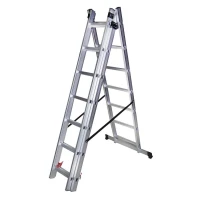 Scara tripla aluminiu BISONTE STR307 3 x 7 trepte inaltime maxima 4.21 m Scara tripla aluminiu BISONTE STR307 3 x 7 trepte inaltime maxima 4.21 m