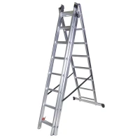 Scara tripla aluminiu BISONTE STR308 3 x 8 trepte inaltime maxima 5.03 m Scara tripla aluminiu BISONTE STR308 3 x 8 trepte inaltime maxima 5.03 m